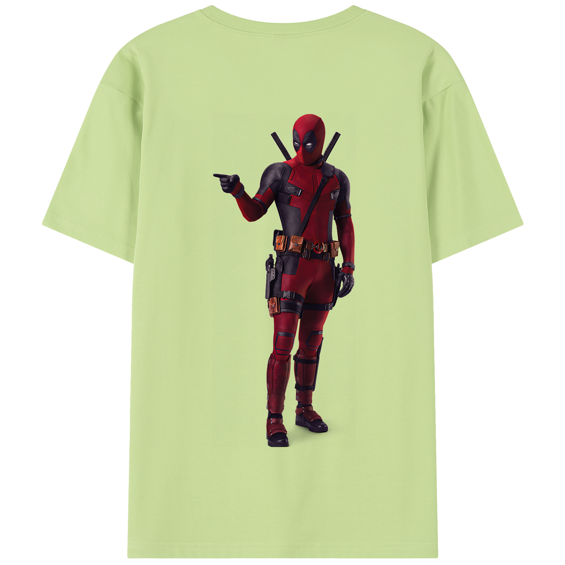 （画像用） Deadpool デッドプール 綿100％半袖Tシャツ（背面プリント）